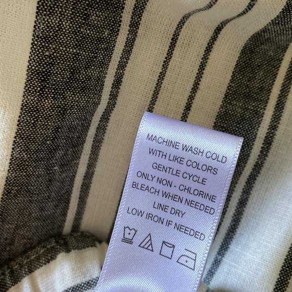 Land and Sea Linen Stretch Blend Wide Leg Pants Adjustable Stretch Waist - Picture 12 of 14